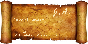 Jakobi Anett névjegykártya